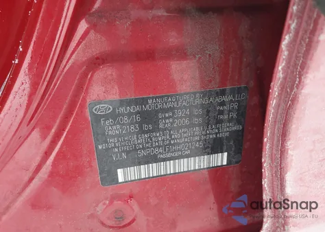 2017 Hyundai Elantra Limited z USA, uszkodzony, nr VIN 5NPD84LF1HH021245